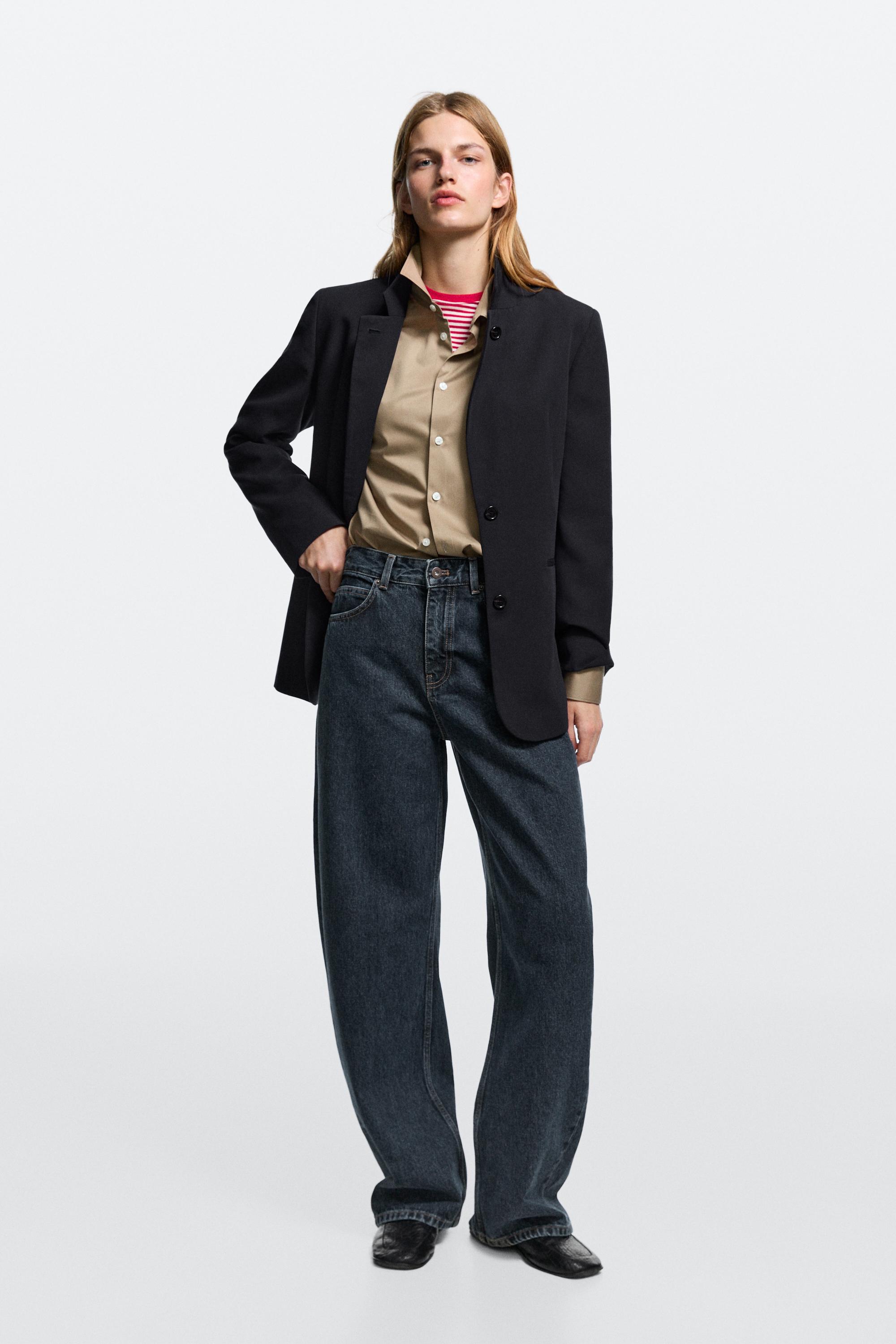 Jean barrel fit taille moyenne
